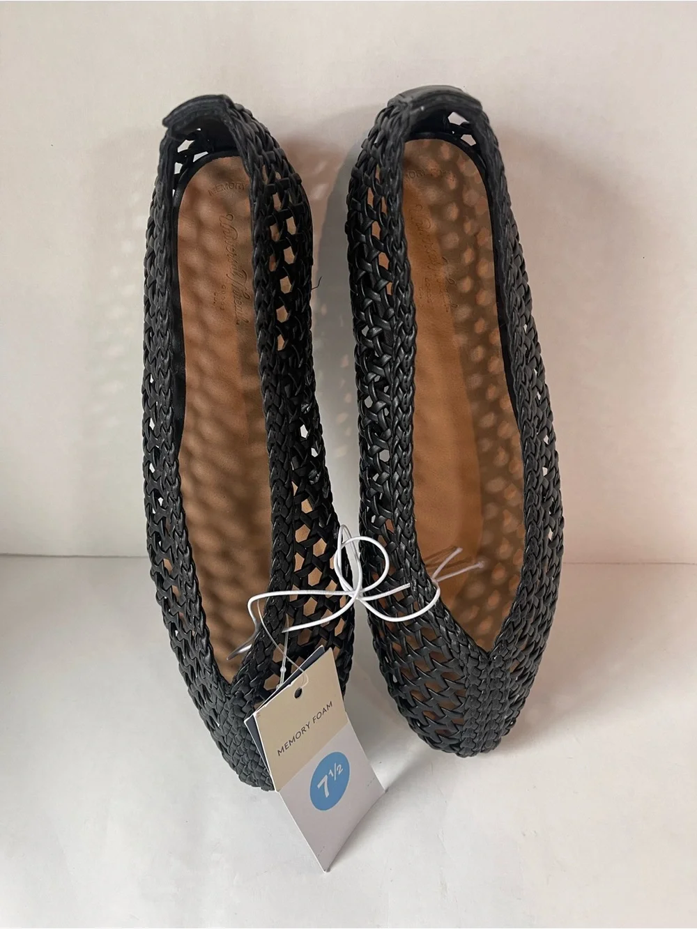 Universal Thread Black Woven Gia Ballet Flats with Memory Foam Women’s 7.5 NWT